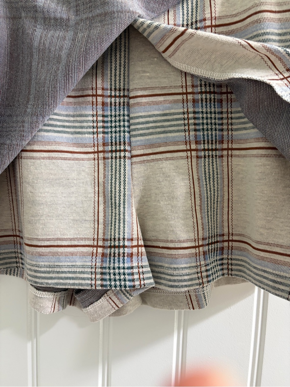 Altar'd State Beige Plaid Wrap Mini Skort M Gossip Girl Classic Prep - Picture 6 of 11